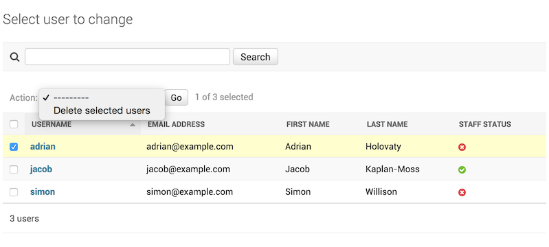 Django Admin Actions
